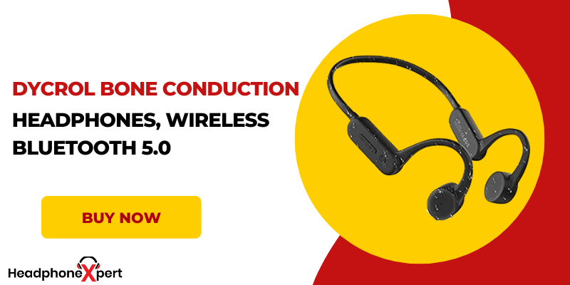 DYCROL Bone Conduction Headphones, Wireless Bluetooth 5.0
