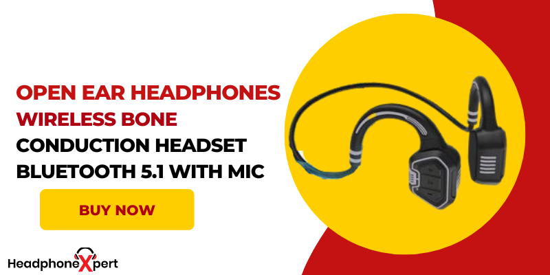 Open Ear Headphones, Wireless Bone Conduction Headset Bluetooth 5.1